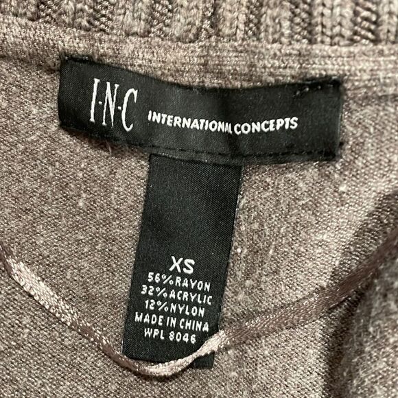 INC dark gray tan cardigan size XS - Picture 6 of 6